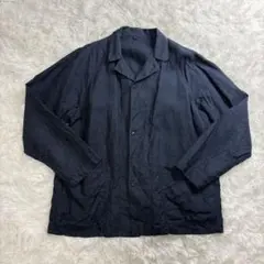 無印良品ヘンプシャツジャケット紺ネイビーL