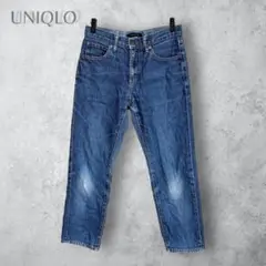 【UNIQLO ユニクロ】　ボーイフレンドミッドライズアンクルジーンズ　24