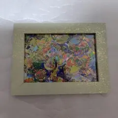 抽象アート クリーム色フレーム