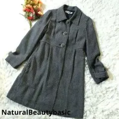 美品NaturalBeautyBasicナチュラルビューティーベーシック柄コート