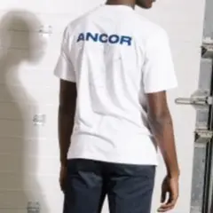ANCOR［M］T-shirts ON AIR　綿100メンズ半袖ロゴTシャツ