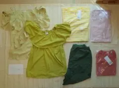 160cm オフショルダー フリル トップス等 6点セット