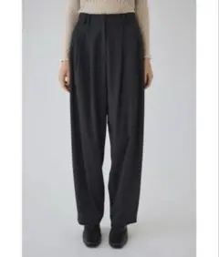 RIM.ARK W tuck wide slacks 38 BLK