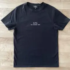 A.P.C.　RUE MADAME PARIS　刺繍　ロゴ　Tシャツ 黒 S