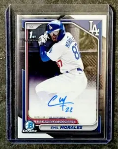 Emil Morales 直筆サイン　Bowman Chrome 大注目MiLB