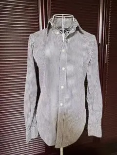 ラルフローレン　サイズ2 カスタムフィット　手首刺繍マーク　ストライプシャツ