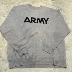 ARMYロゴ グレー スウェット　L サイズ相当