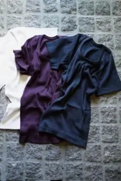 OVERNEATH　Rib Tee 027　Plum