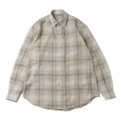 AURALEE AIRY WOOL CHECK SHIRT