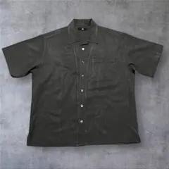 【242】NEW YORK board surf開襟シャツポリシャツグレーL