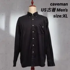 caveman 長袖シャツ Men's XL ブラック US古着 アメカジ