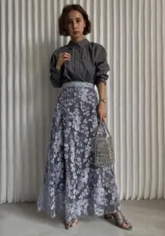 美品AMERI★LACE LAYERED SHIRT DRESS★23,100円