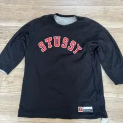 STUSSY 長袖カットソー ブラック グレーのリバーシブル