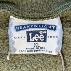90s USA製 Lee ヘンリーネック スウェット XL 刺繍プリント