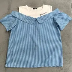 URBAN CHERRY ストライプ半袖シャツ 150