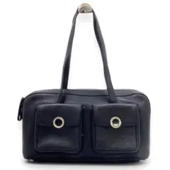 ブルガリ B-ZERO1 レザーショルダーバッグ トート ブラック 本革