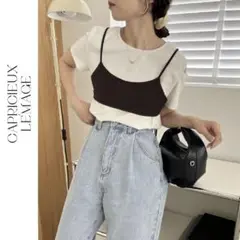CAPRICIEUX LE'MAGE ビスチェSETアシメTシャツ