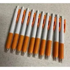 オレンジとホワイト ボールペン 12本セット