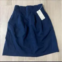新品・未使用　ひざ丈スカート　紺　Mサイズ