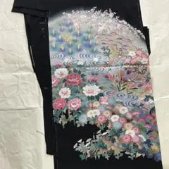 加賀友禅 黒留袖 仮絵羽