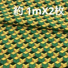 鬼滅の刃 衣装柄 冨岡義勇 生地 小柄 1m 2枚