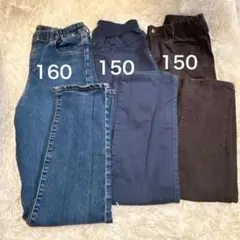 3点セット✨ トッパリュー ユニクロ 150 160 長ズボン 男子 ジュニア