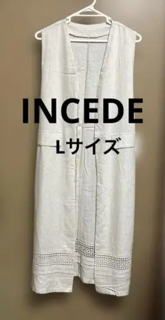 新品タグ付き INCEDE ロングベスト L サイズ
