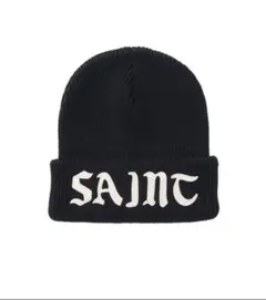◇使用数回・極美品◇ SAINT ニット帽 2023AWシーズン ワッペンロゴ SAINT MICHAEL セントマイケル 23AW KNIT CAP SAINT SM-A23-0000