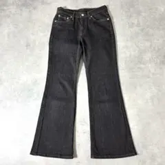 【美品】00s Levi's F5554 ブラック フレアデニム W27 y2k