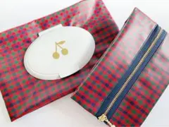 ハンドメイド＊おしりふきケース＊赤 チェック＊ウェットティッシュケース