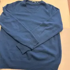 UNIQLO 青 Vネックセーター L