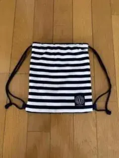 ストライプ ナップザック ドローストリング