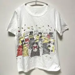 DAISY CORONET 猫イラスト スパンコール付き　Tシャツ