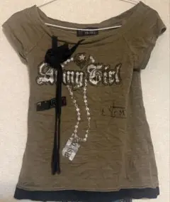 セシルマクビー　ピチTシャツ　平成ギャル　Tシャツ　ホルダーネック　ロゴ