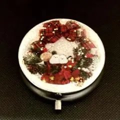 ハンドメイドピルケース【シマエナガのクリスマスデザイン 】