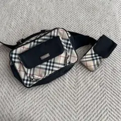 BURBERRY チェック ボディーバッグ