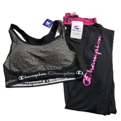 Champion サイズM ピンク　黒 スポーツブラ
