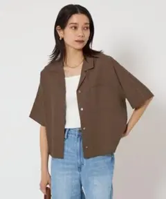 green label relaxing クロップド シャツ -撥水-