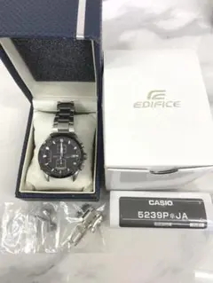 ＋【不動】CASIO　EDIFICE　クロノグラフ　EQW-A1100