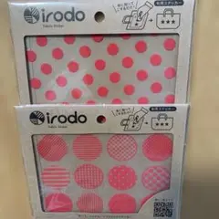 お値下げ！irodo 布用ステッカー 赤 ドット柄2種類