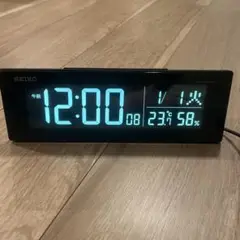 SEIKO デジタル置時計 温度湿度表示