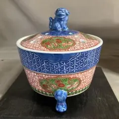 源右衛門 香炉 火舎付 有田焼 古伊万里 染付 丑 香道具一式 No2 源右衛門 香炉 火舎付 有田焼 古伊万里 染付 丑 香道具一式 No2