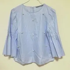 ZARA BASIC レディース　 水色ブラウス