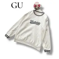 GU ジーユー　メンズ　長袖トレーナー　スウェット　プリント XL ゆったり