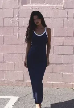 [Sanrio x ALEXIA STAM] Rib Long Dress