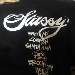Stüssy グラフィックプリント パーカー 黒