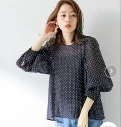 2024 アーバンリサーチ　Sonny label ドットシフォンブラウス