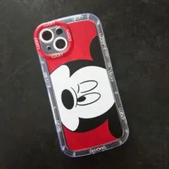 【新品】iPhone13　スマホケース　ミッキー　赤/レッド