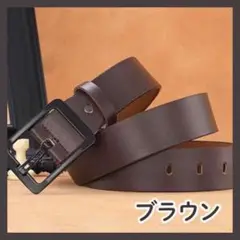 【ブラウン/茶】メンズベルト カジュアル　ゴルフ　ビジネス　バックル