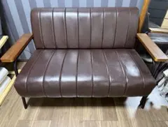 【大阪府和泉市】ニトリNシールド ステイン2KD DBR 直接引き渡し限定 Nシールド 合成皮革ソファ カジュアルソファ コンパクトソファ 2